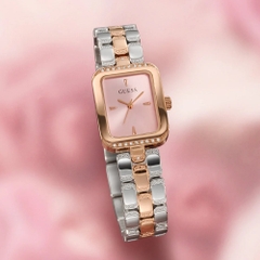 Đồng Hồ Nữ Guess Damenuhr GW0865L3 Đính Đá Demi Rose Gold Mặt Vuông 22mm