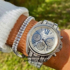 Đồng Hồ Nữ Michael Kors Bradshaw MK6454 Đính Full Đá Silver 36mm