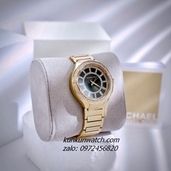 Đồng Hồ Nữ Michael Kors Kerry MK3409 Nền Mặt Xà Cừ Đính Đá Gold 37mm