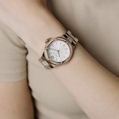 Đồng Hồ Nữ Michael Kors Lennox MK7362 Đính Đá Rose Gold 37mm