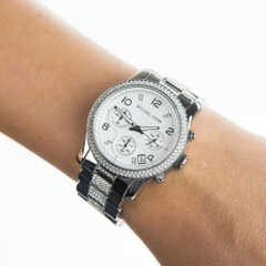Đồng Hồ Nữ Michael Kors Runway MK5825 Chronograph Đính Đá Silver 38mm