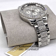 Đồng Hồ Nữ Michael Kors Layton MK6976 Đính Đá Chấu 6 Kim Silver 42mm