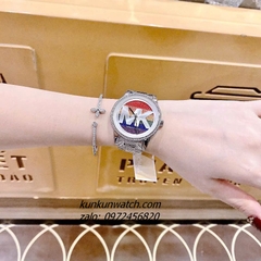 Đồng Hồ Michael Kors Ritz MK6864 Unisex Mặt Đính Đá Sắc Màu Silver 41mm