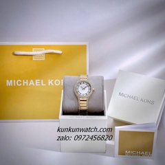 Đồng Hồ Nữ Michael Kors Outlet Sylvia MK4655 Nền Mặt Xà Cừ Đính Đá Gold 33mm