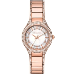 Đồng Hồ Nữ Michael Kors Outlet Sylvia MK4656 Nền Mặt Xà Cừ Đính Đá Rose Gold 33mm 1