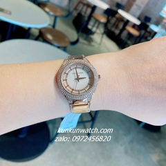 Đồng Hồ Nữ Michael Kors Outlet Sylvia MK4656 Nền Mặt Xà Cừ Đính Đá Rose Gold 33mm