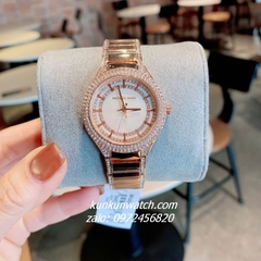 Đồng Hồ Nữ Michael Kors Outlet Sylvia MK4656 Nền Mặt Xà Cừ Đính Đá Rose Gold 33mm