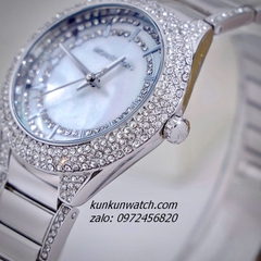Đồng Hồ Nữ Michael Kors Outlet Sylvia MK4657 Nền Mặt Xà Cừ Đính Đá Silver 33mm