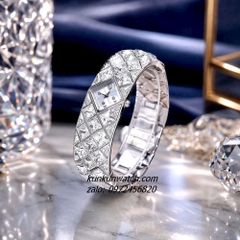 Đồng Hồ Nữ Swarovski Curiosa Đính Full Đá Pha Lê Silver 20mm