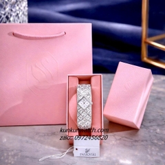 Đồng Hồ Nữ Swarovski Curiosa Đính Full Đá Pha Lê Silver 20mm