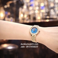 Đồng Hồ Nữ Swarovski Lovely Rose Gold Mặt Xanh Đá Chạy 31mm