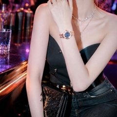 Đồng Hồ Nữ Swarovski Playful Lady Rose Gold Mặt Xanh Khảm Trai Đính Đá 28mm