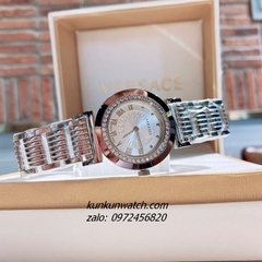 Đồng Hồ Nữ Versace Vanity Silver Đính Đá Mặt 35mm