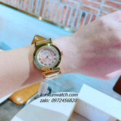 Đồng Hồ Nữ Versace Vanity Gold Đính Đá Mặt Hồng 35mm