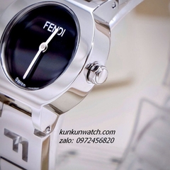 Đồng Hồ Nữ Fendi 3060L Stelle Diamond 02 Kim Silver Mặt Đen 25mm