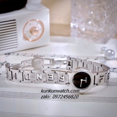 Đồng Hồ Nữ Fendi 3060L Stelle Diamond 02 Kim Silver Mặt Đen 25mm