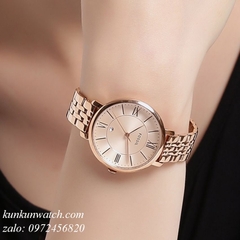 Đồng Hồ Nữ Fossil ES3435 Điểm Số La Mã Các Mốc Giờ Quan Trọng Dây KIm Loại 36mm