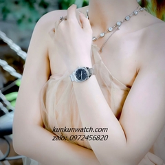 Đồng Hồ Nữ Gucci Diamond Silver Mặt Đen 29mm