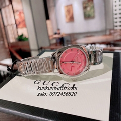 Đồng Hồ Nữ Gucci Diamond Silver Mặt Hồng 29mm