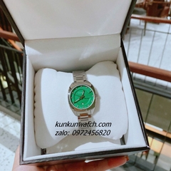 Đồng Hồ Nữ Gucci Diamond Silver Mặt Xanh 29mm