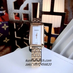 Đồng Hồ Nữ Gucci Horsebit Bracelet Mặt Chữ Nhật 2 Kim Rose Gold 21 x 35mm 1