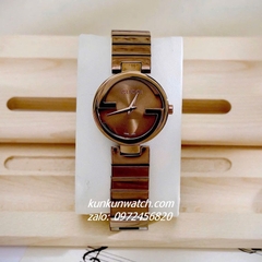 Đồng Hồ Nữ Gucci Interlocking G 2 Kim Vỏ Nâu Tây 29mm 1