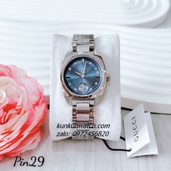 Đồng Hồ Nữ Gucci Interlocking Silver Mặt Xanh 29mm 1