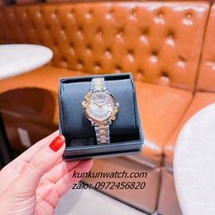 Đồng Hồ Nữ Just Cavalli Rắn Tràn Viền, Niềng Khía Vỏ Demi Gold Mặt 32mm