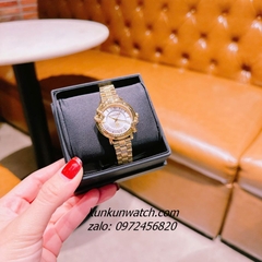 Đồng Hồ Nữ Just Cavalli Rắn Tràn Viền, Niềng Khía Vỏ Gold Mặt 32mm