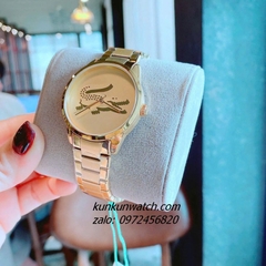 Đồng Hồ Nữ Lacoste 2001175 Họa Tiết Cá Sấu Full Gold 36mm