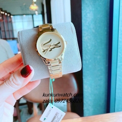 Đồng Hồ Nữ Lacoste 2001175 Họa Tiết Cá Sấu Full Gold 36mm