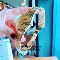 Đồng Hồ Nữ Lacoste 2001175 Họa Tiết Cá Sấu Full Gold 36mm