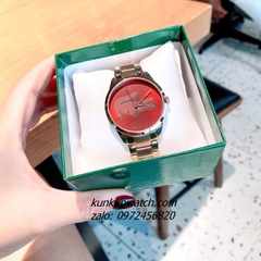 Đồng Hồ Nữ Lacoste 2001191 Họa Tiết Cá Sấu Rose Gold 36mm