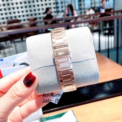 Đồng Hồ Nữ Lacoste 2001191 Họa Tiết Cá Sấu Rose Gold 36mm