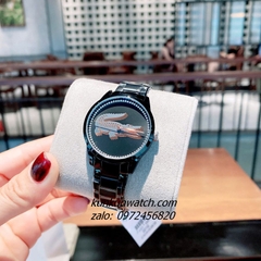 Đồng Hồ Nữ Lacoste 2001193 Họa Tiết Cá Sấu Black 36mm