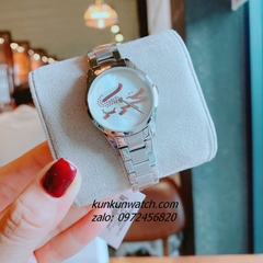 Đồng Hồ Nữ Lacoste 2001214 Họa Tiết Cá Sấu Silver 30mm