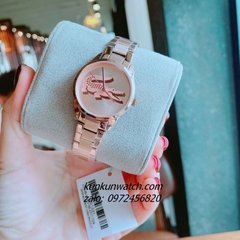 Đồng Hồ Nữ Lacoste 2001231 Họa Tiết Cá Sấu Rose Gold 30mm