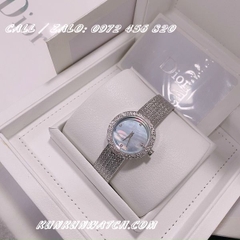 Đồng Hồ Nữ Dior Satine DONTB013 - Mặt Khảm Xà Cừ - Dây Kim Loại Dạng Lưới - 30mm