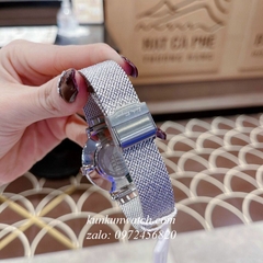 Đồng Hồ Nữ Salvatore Ferragamo Minuetto Dây Mesh Full Bạc 35mm