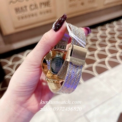 Đồng Hồ Nữ Salvatore Ferragamo Minuetto Dây Mesh Demi Mặt Trắng 35mm