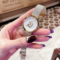 Đồng Hồ Nữ Salvatore Ferragamo Minuetto Dây Mesh Demi Mặt Trắng 35mm