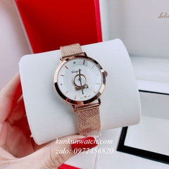 Đồng Hồ Nữ Salvatore Ferragamo Minuetto Dây Mesh Vàng Hồng 35mm 1