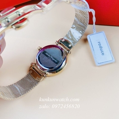 Đồng Hồ Nữ Salvatore Ferragamo Style Dây Mesh Vàng Hồng Mặt Xanh 34mm