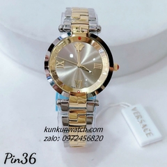 Đồng Hồ Nữ Versace Revive Nền Mặt Gương Demi Mặt Xám 35mm