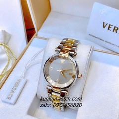 Đồng Hồ Nữ Versace Revive Nền Mặt Gương Demi Mặt Xám 35mm