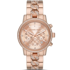 Đồng Hồ Nữ Michael Kors Ritz MK7223 Chronograph Đính Đá Rose Gold 41mm 1