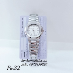 Đồng Hồ Nữ Patek Philippe Genveve Nền Vân Silver Mặt Vuông 32mm 1