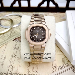 Đồng Hồ Nữ Patek Philippe Nautilus Rose Gold Nâu Mặt Vuông 32mm