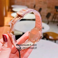 Đồng Hồ Nữ Patek Philippe Nautilus Rose Gold Mặt Hồng Vuông 35mm