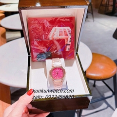 Đồng Hồ Nữ Patek Philippe Nautilus Rose Gold Mặt Hồng Vuông 35mm